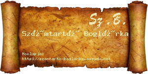 Számtartó Boglárka névjegykártya