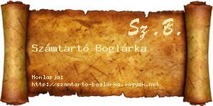 Számtartó Boglárka névjegykártya