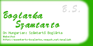 boglarka szamtarto business card
